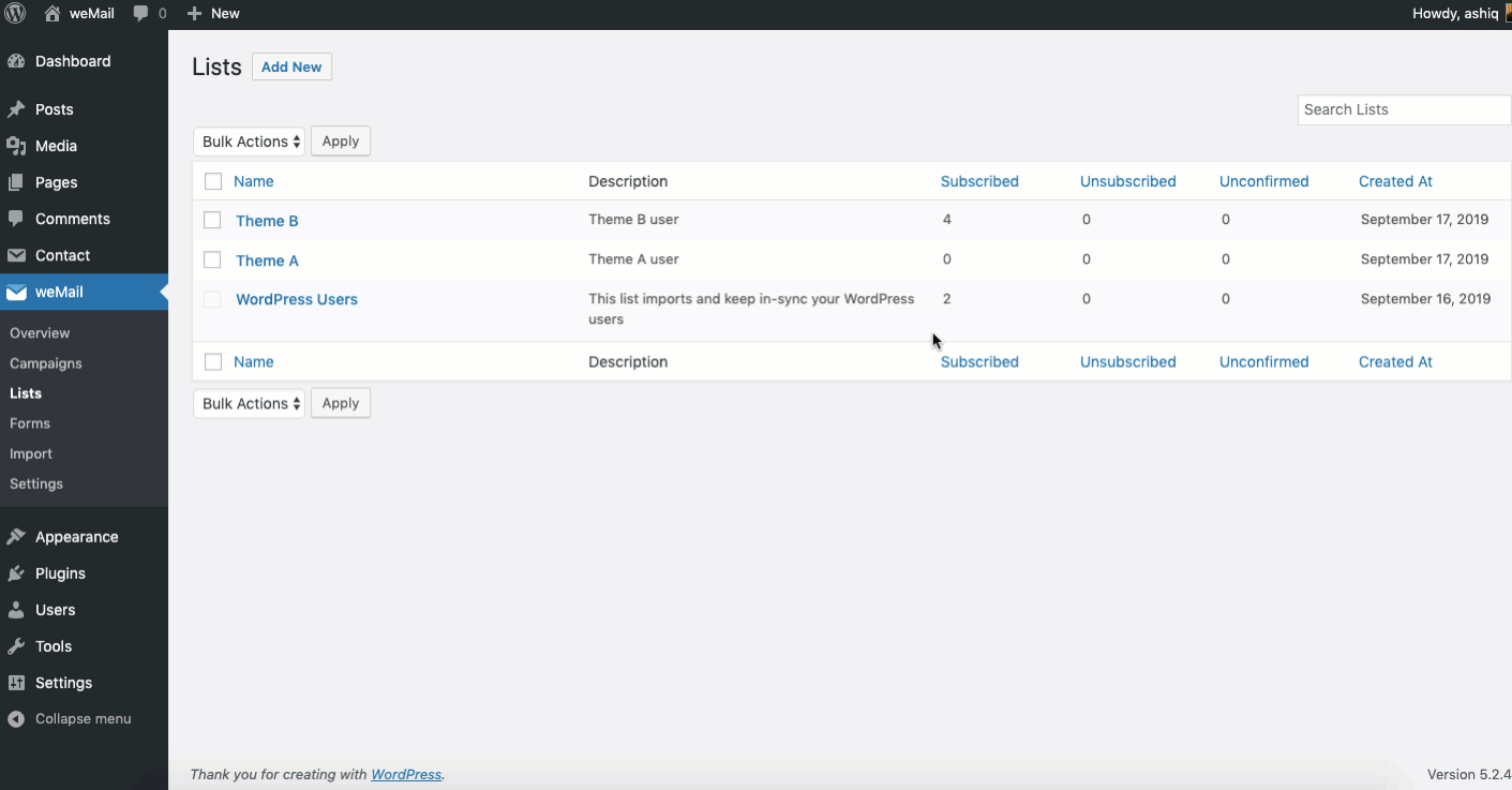 weMail – Email Marketing, Newsletter, Optin Forms, Subscribers WordPress Plugin