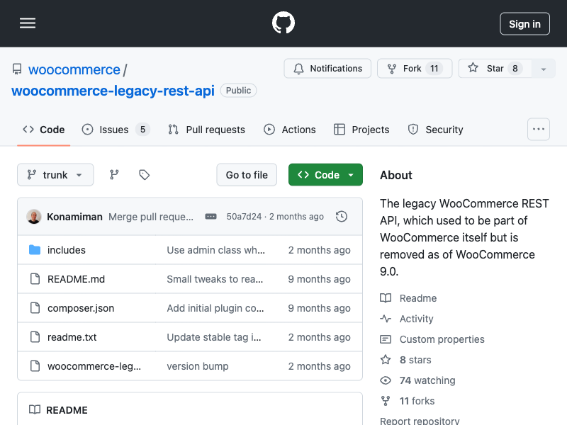 WooCommerce Legacy REST API