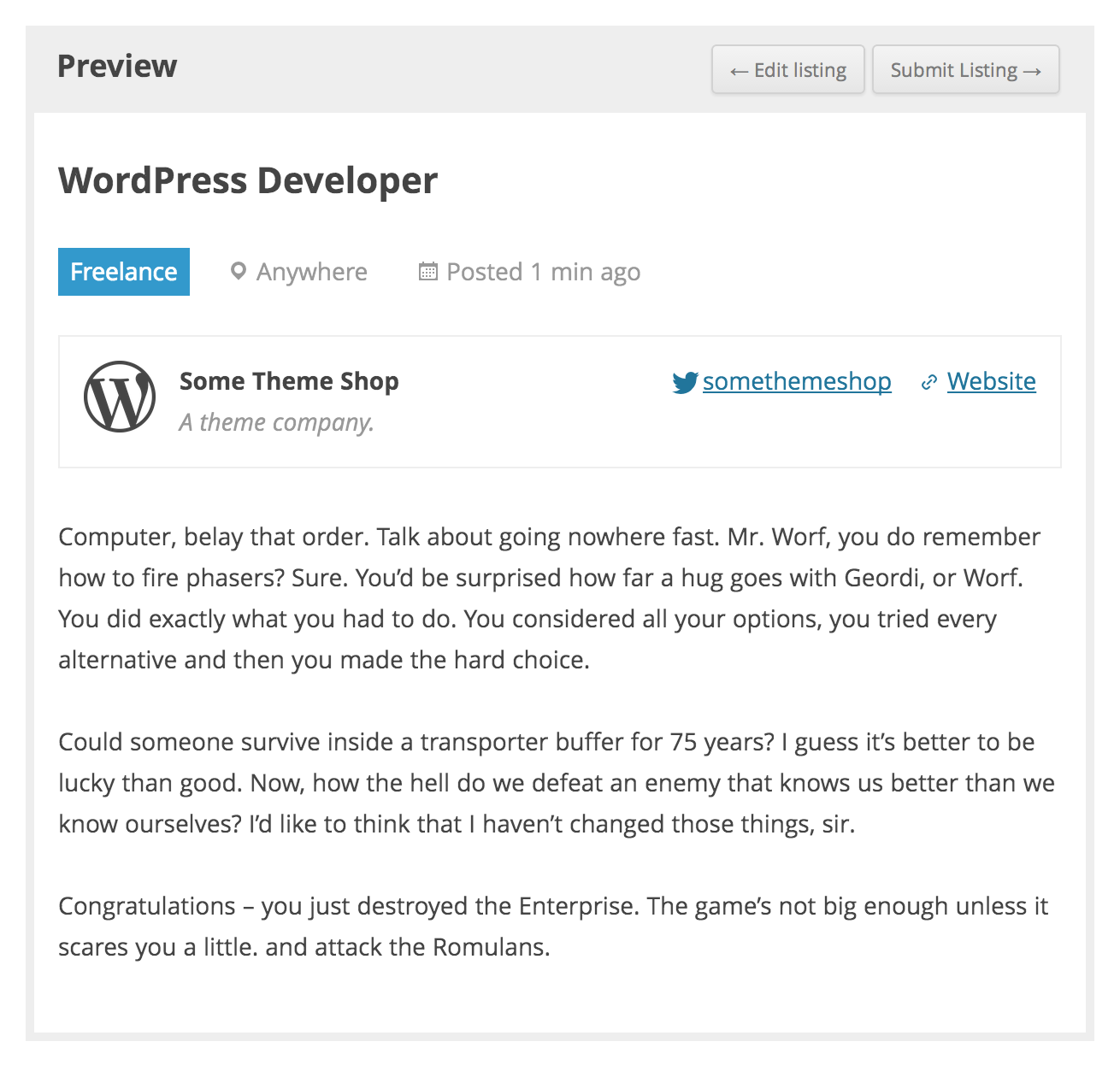 WP Job Manager