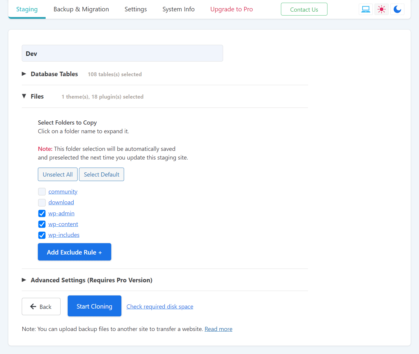 WP STAGING WordPress Backup Plugin – Migration Backup Restore