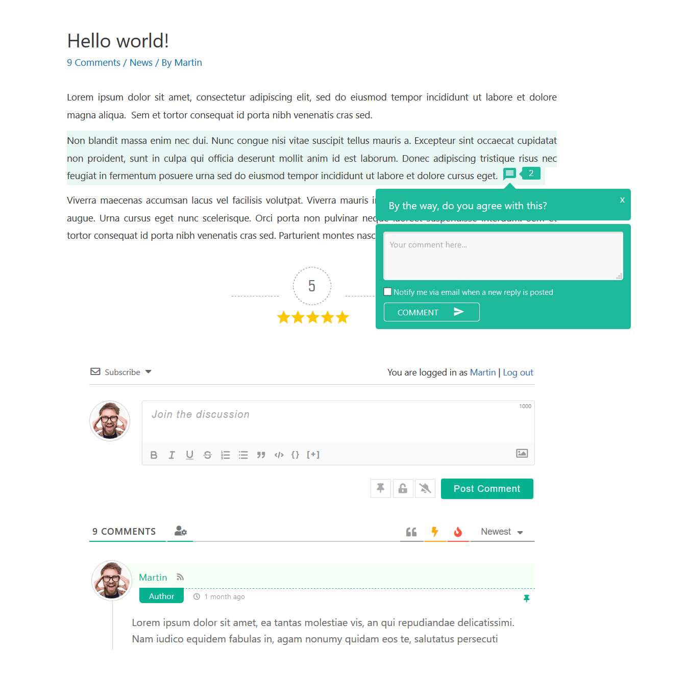 Comments – wpDiscuz