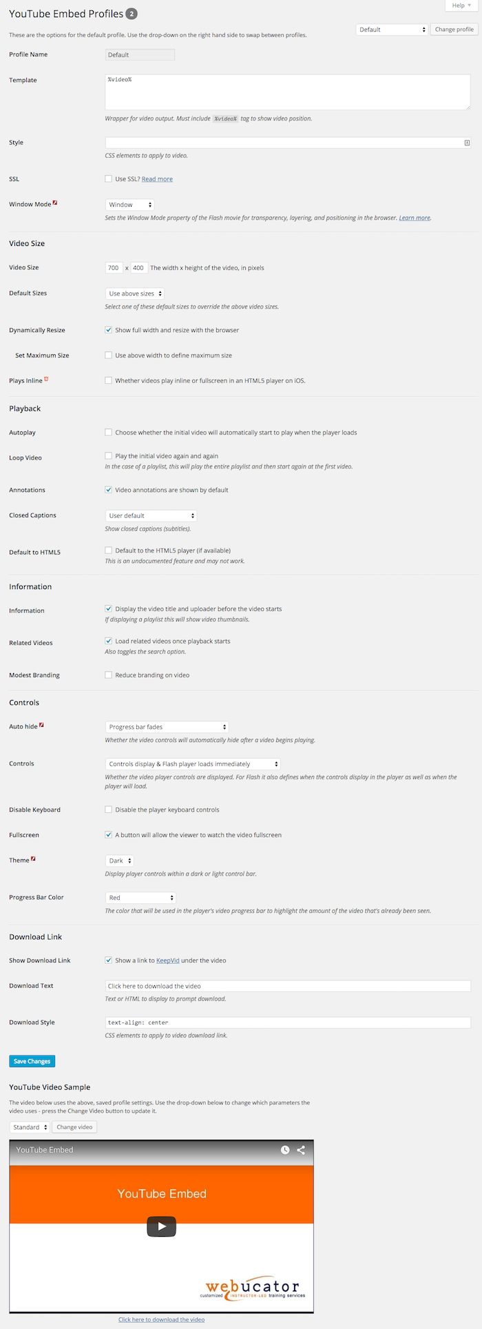 YouTube Embed