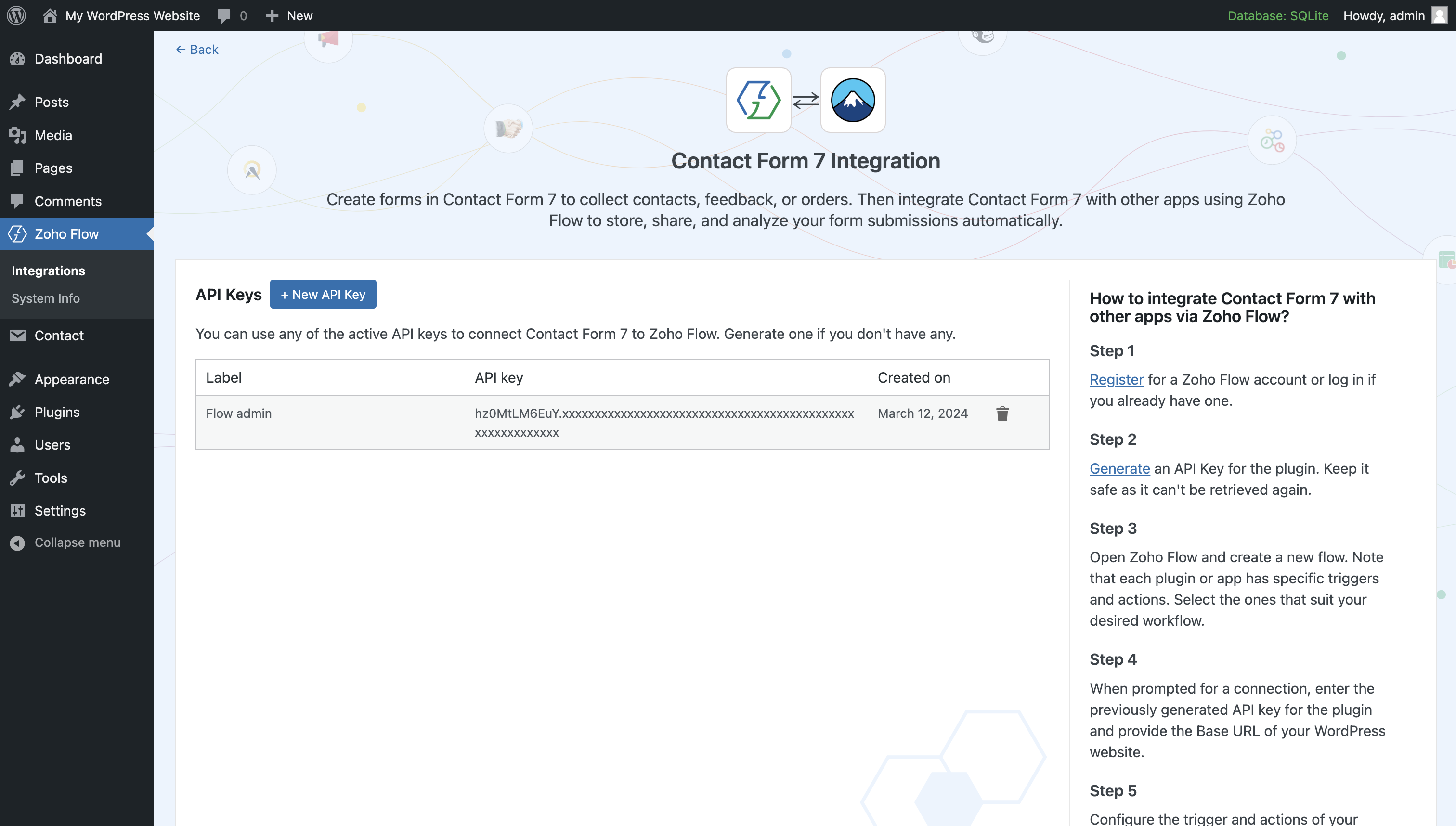 Zoho Flow for WordPress