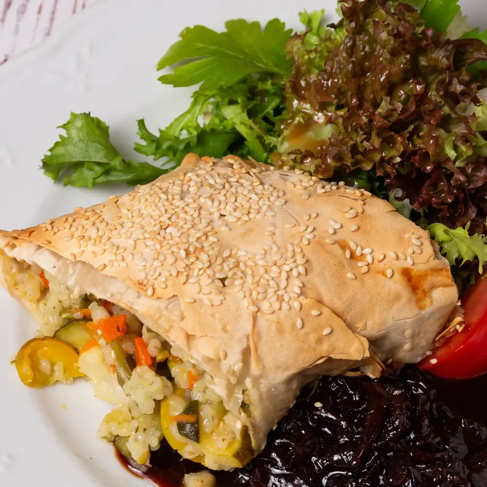 Veganer Gemüsestrudel