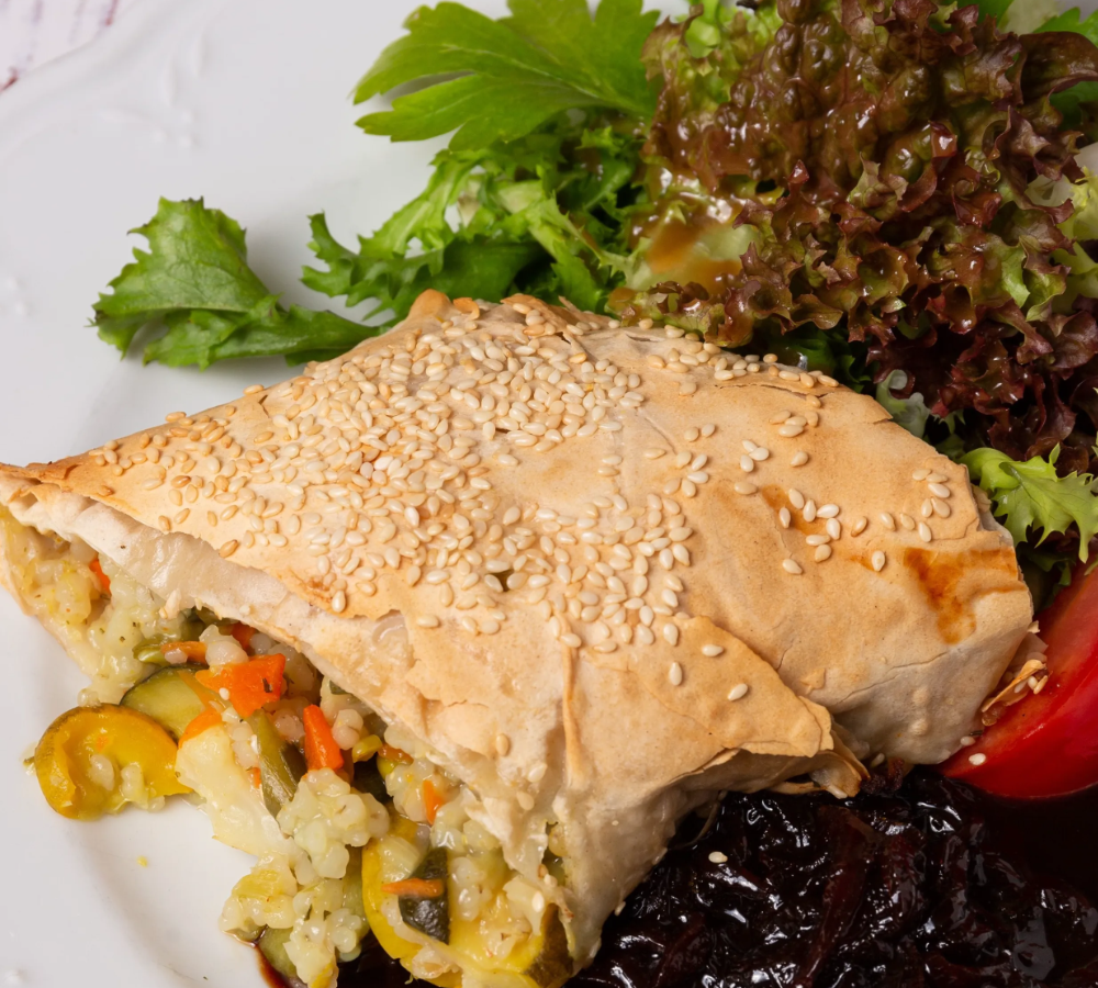 Veganer Gemüsestrudel