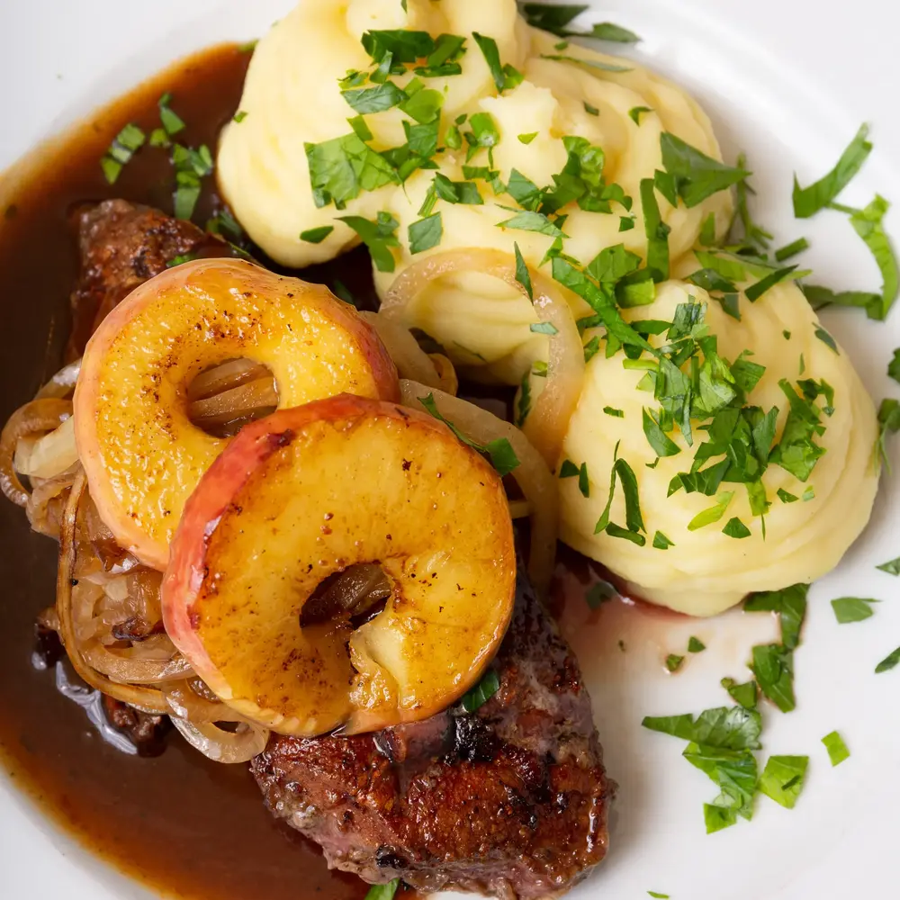 Berliner Kalbsleber auf Portweinsoße