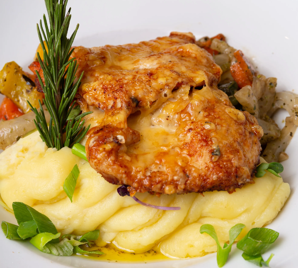 Überbackene Hähnchenbrust