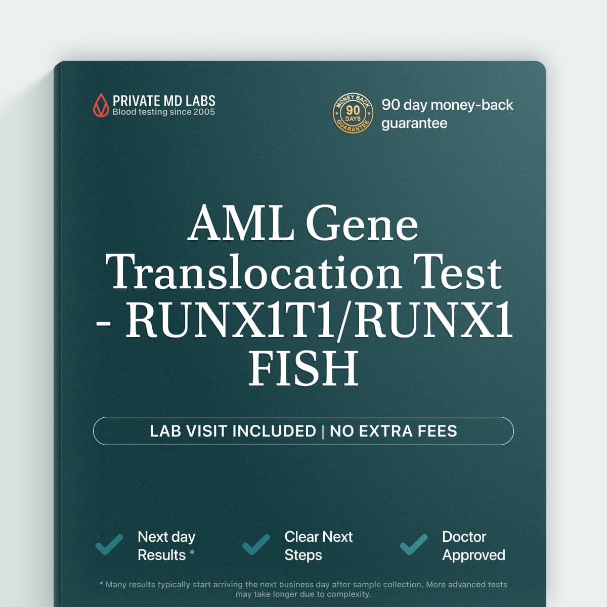 FISH test for detecting AML-related RUNX1T1/RUNX1 gene translocation t(8;21)