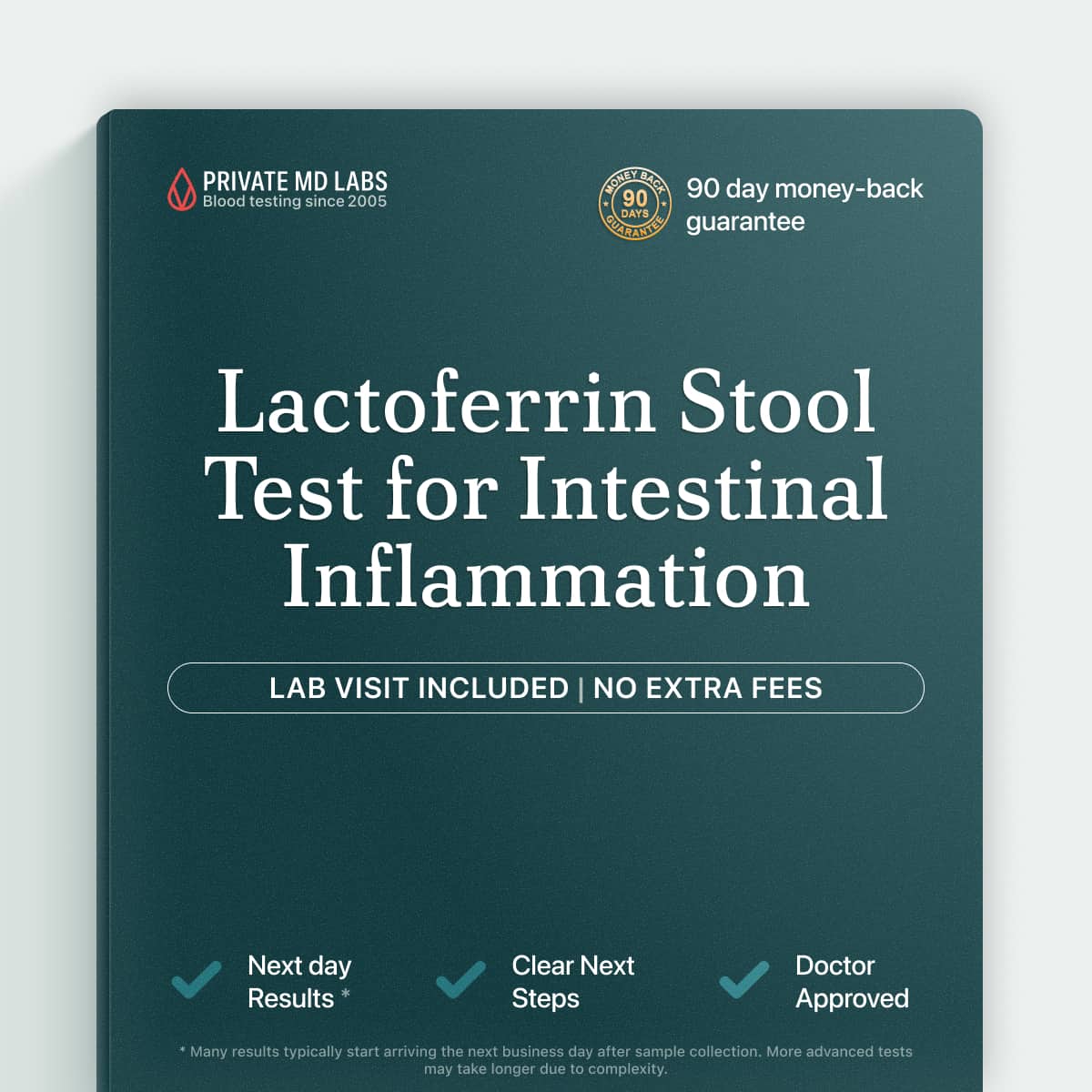 Stool lactoferrin test checking for intestinal inflammation from IBD or infection