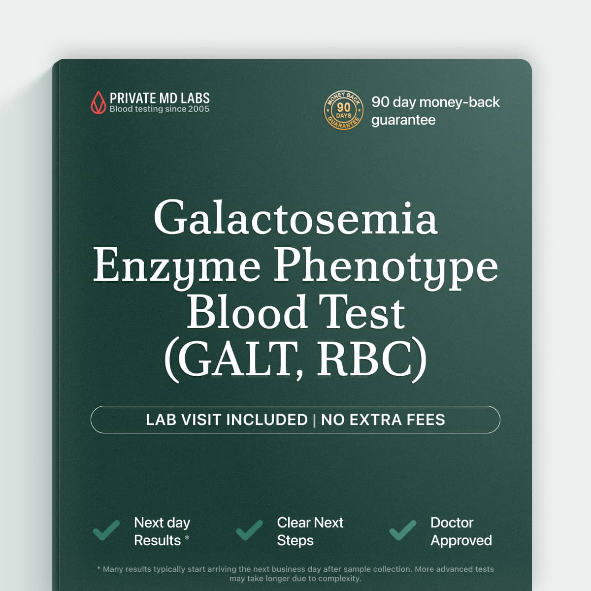 Specialized genetic enzyme test for families clarifying galactosemia phenotype results