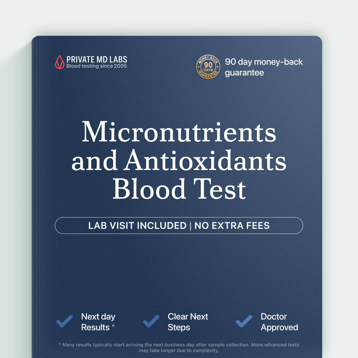 Micronutrients and antioxidants panel for checking vitamin and mineral deficiencies