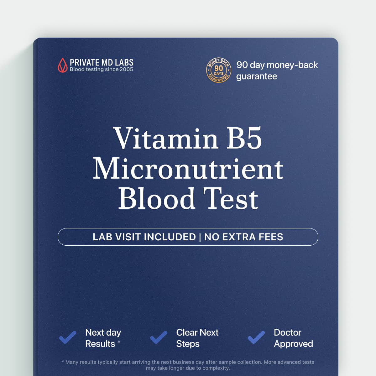Vitamin B5 blood test for energy, metabolism, and nutrition support