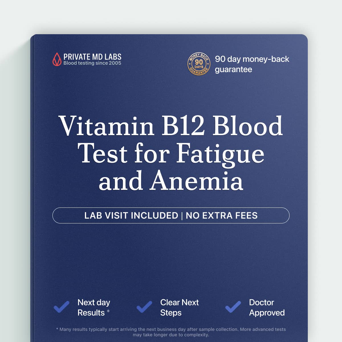 Vitamin B12 test for fatigue, anemia, and nutrient deficiency concerns