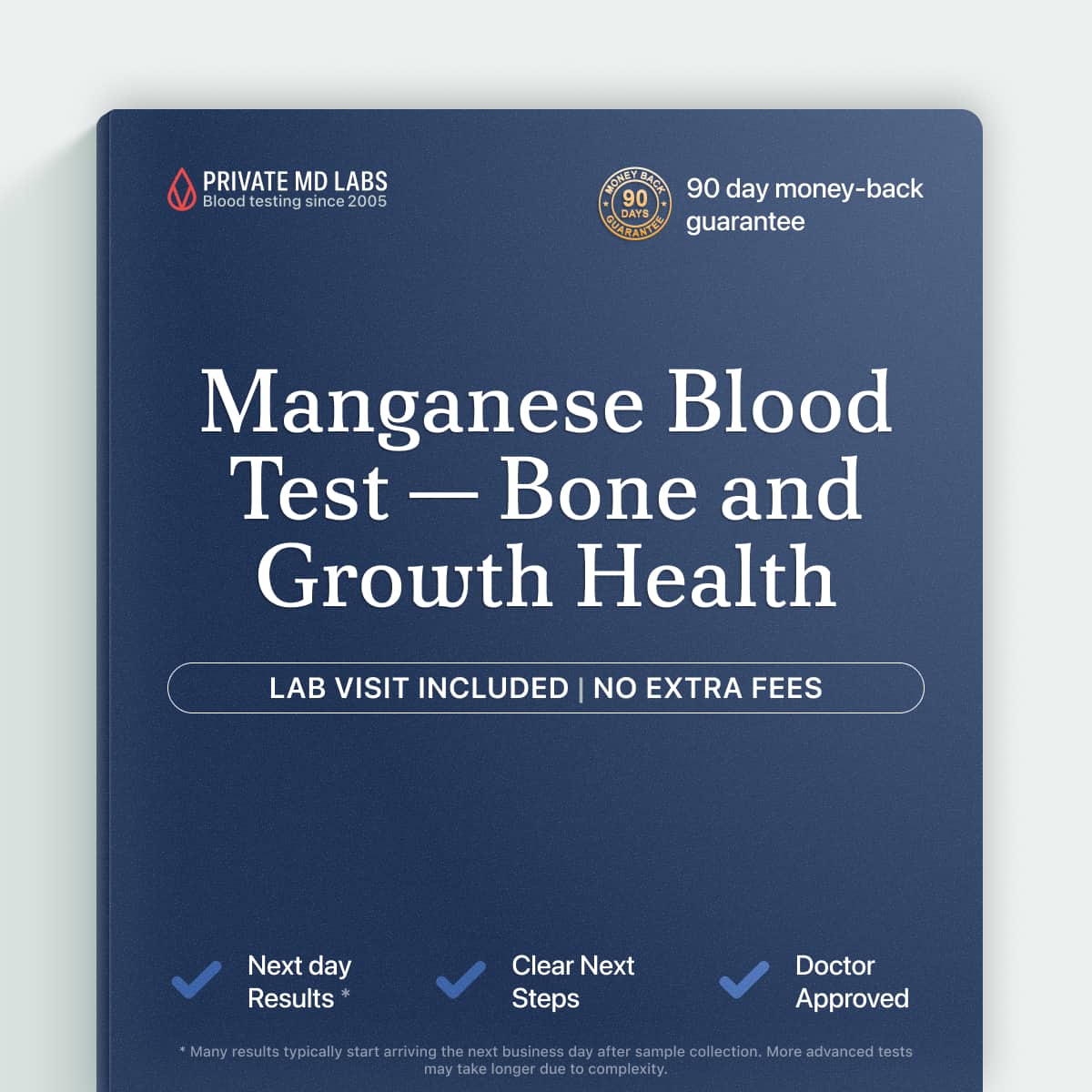 Manganese blood test for nutrient deficiency, bone, and growth concerns