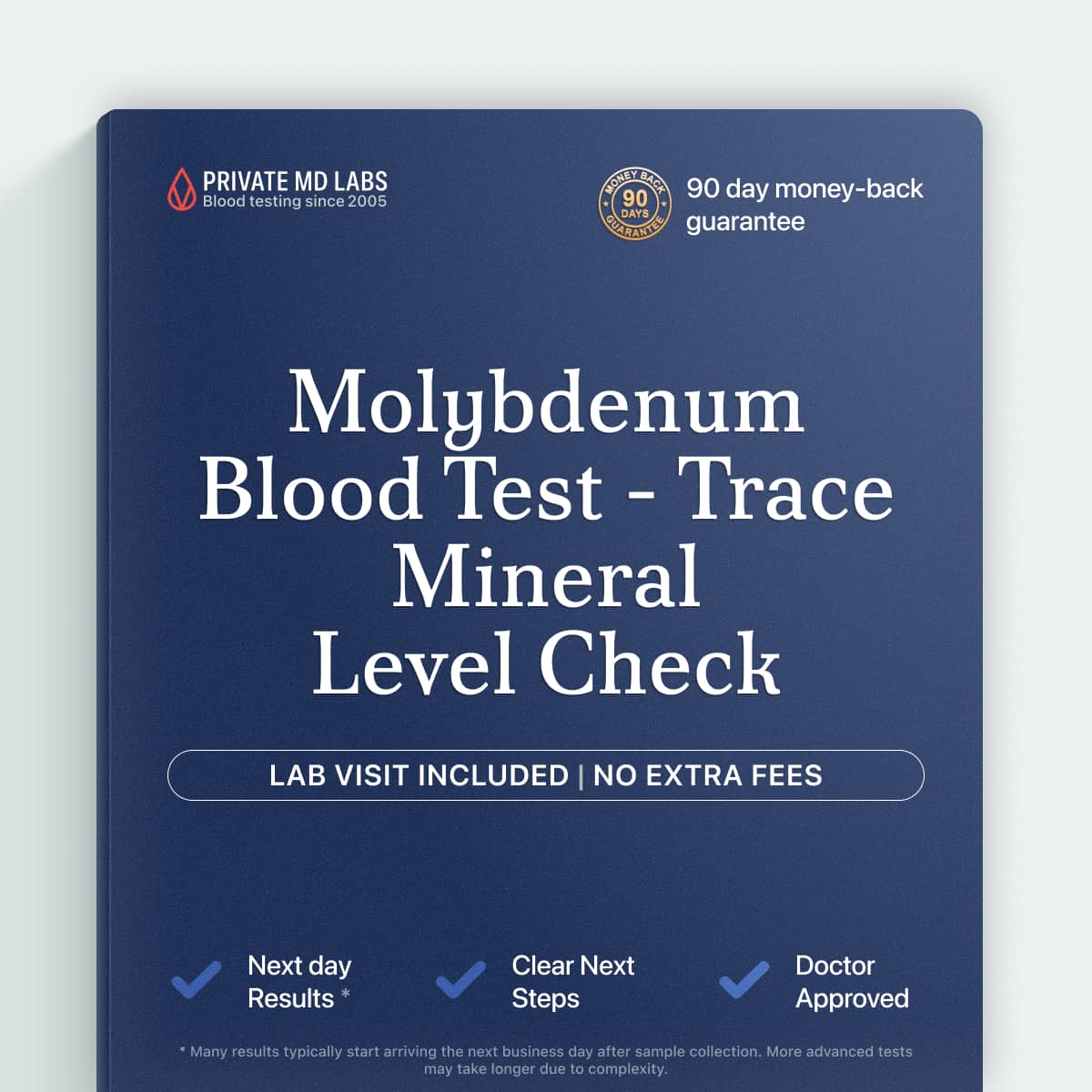 Molybdenum blood test for checking trace mineral and nutrient balance