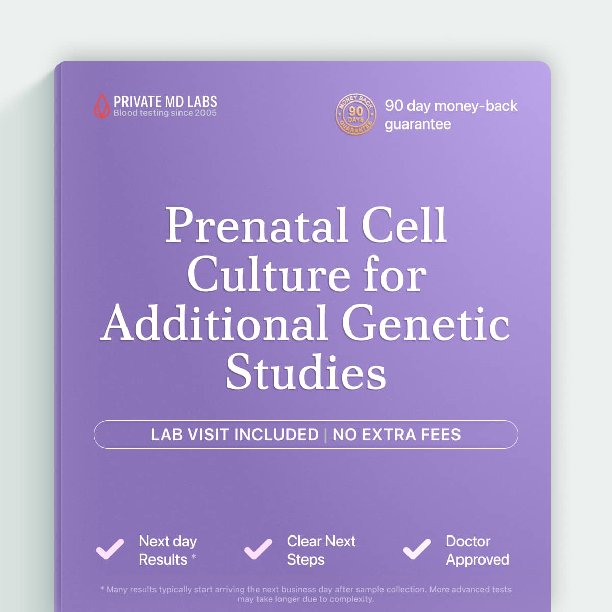 Cell culture service supporting additional prenatal genetic studies during pregnancy