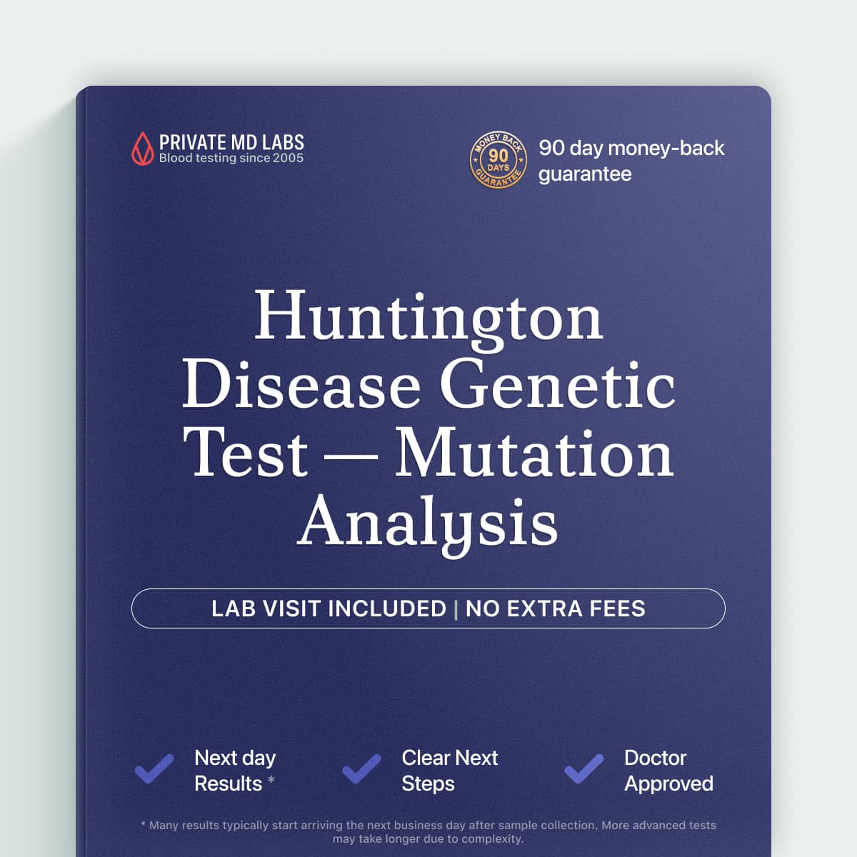 Genetic test for Huntington disease risk in people with family history