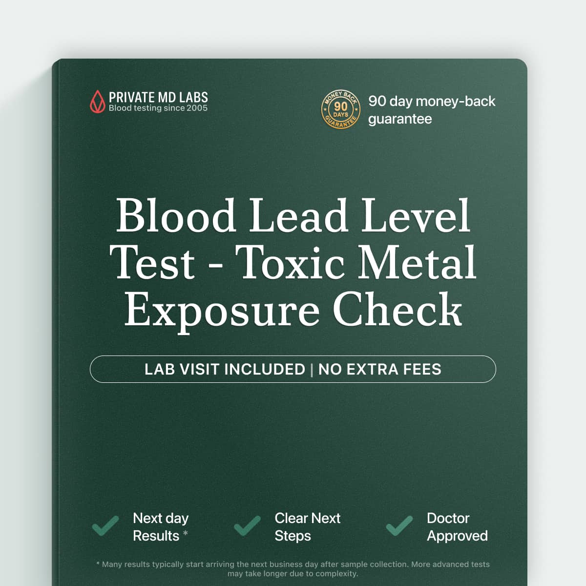Blood lead test to check for toxic metal exposure and body burden