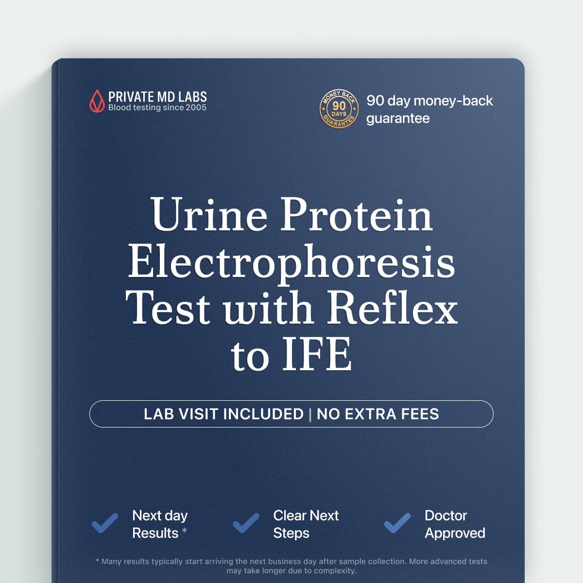 Urine protein electrophoresis test for detecting abnormal proteins linked to kidney or blood disorders