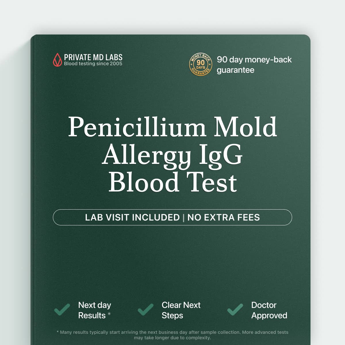 Penicillium mold allergen IgG blood test for possible mold exposure sensitivity