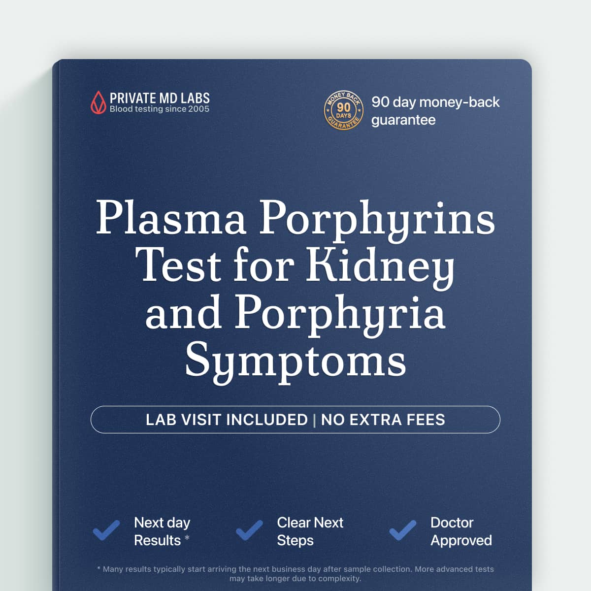 Plasma porphyrins test for patients with kidney disease or suspected porphyria symptoms