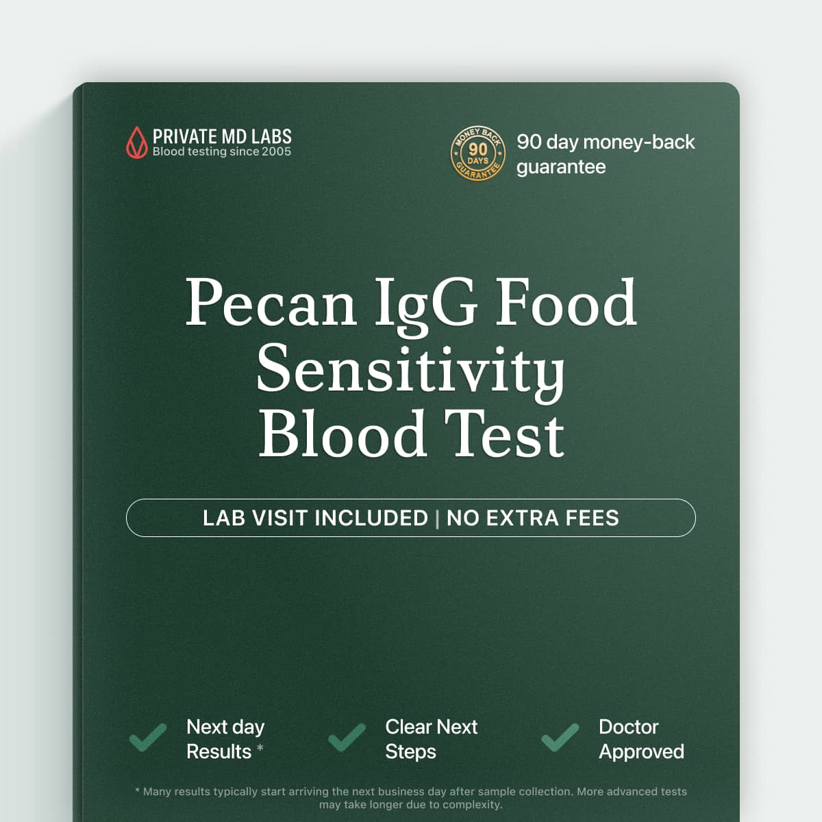 Food sensitivity test checking IgG immune reaction to pecans
