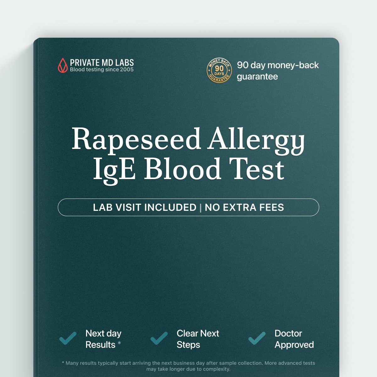 Rape seed IgE allergy blood test for diagnosing food allergy symptoms
