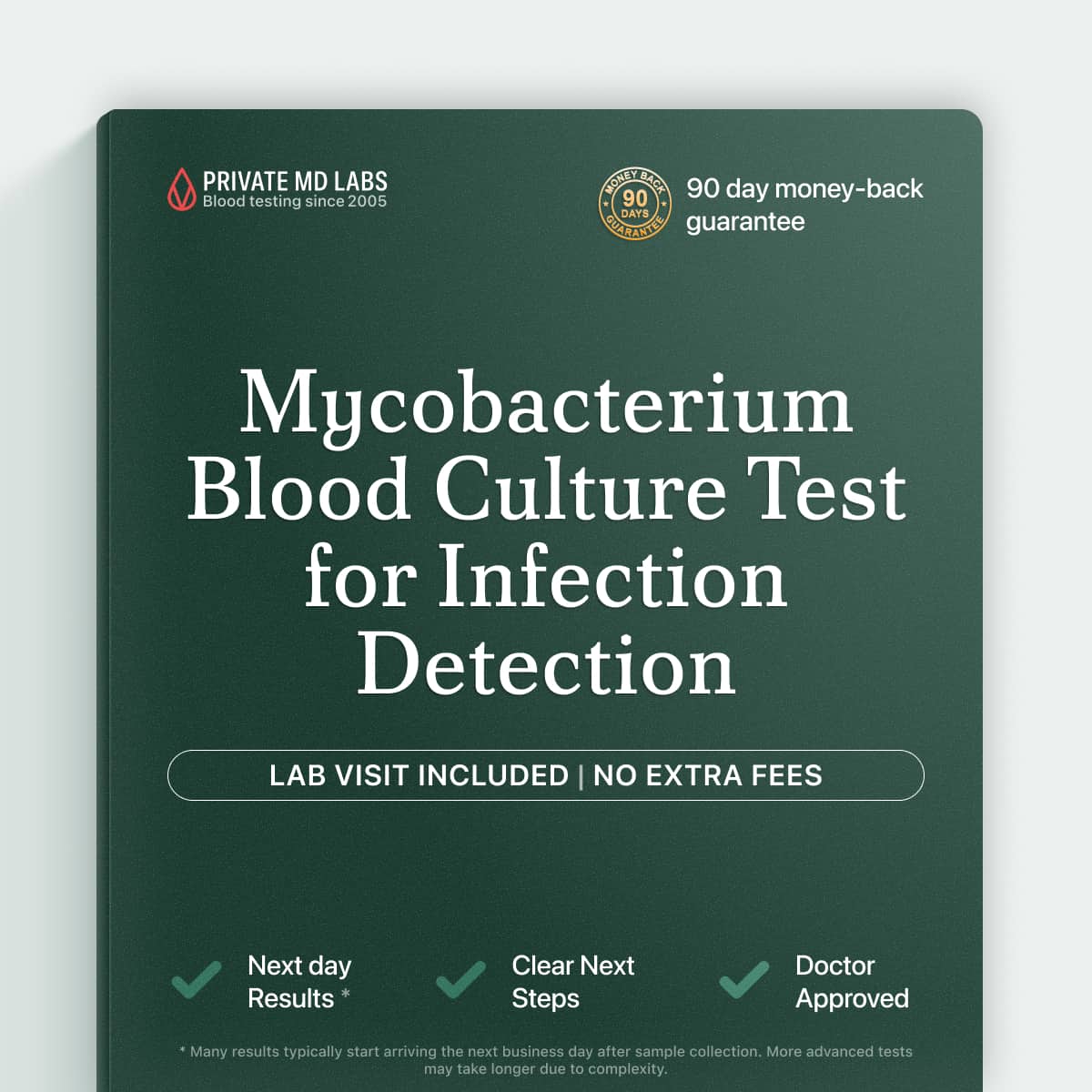 Blood culture test for detecting mycobacterium infections in immunocompromised patients