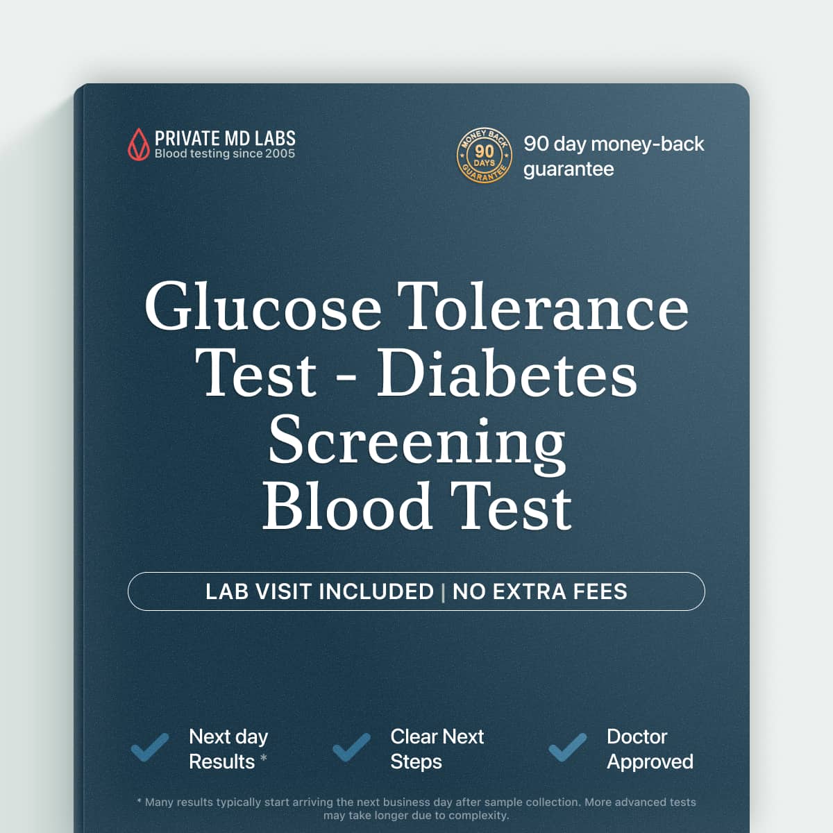 Glucose tolerance test for checking blood sugar handling and diabetes risk