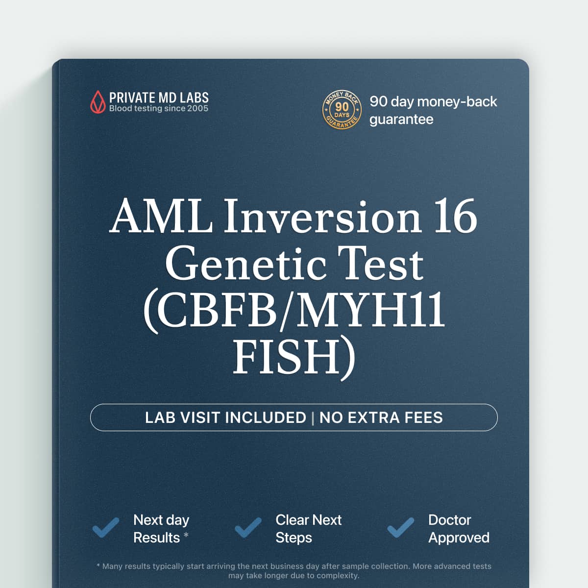 FISH test detecting CBFB/MYH11 inversion 16 for acute myeloid leukemia diagnosis