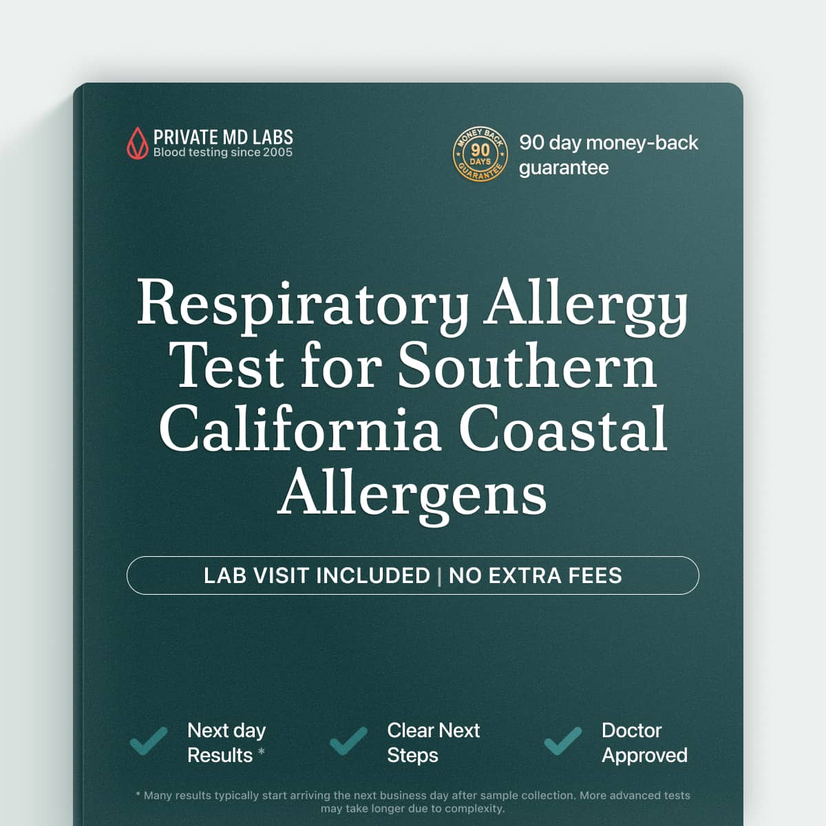 Respiratory allergy IgE panel for Southern California coastal environmental allergen sensitivities