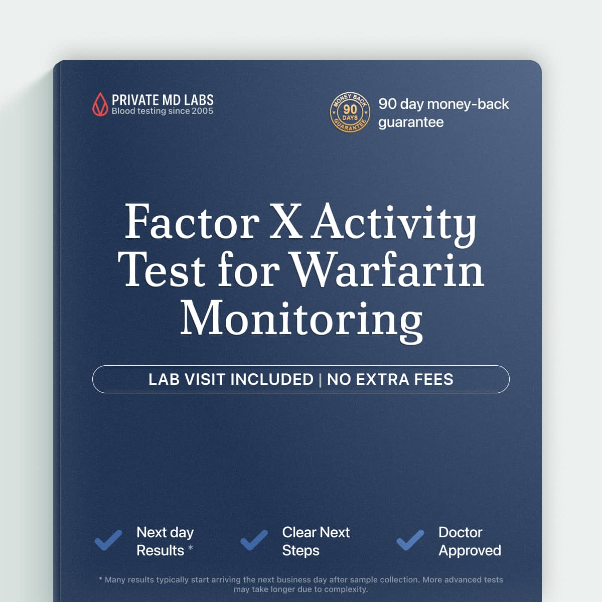 Factor X Activity test for patients monitoring blood clotting and Warfarin therapy