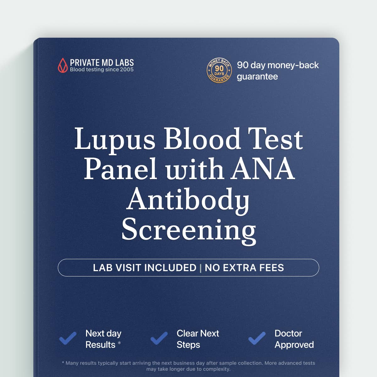 Lupus panel with ANA testing for autoimmune symptoms like joint pain and fatigue