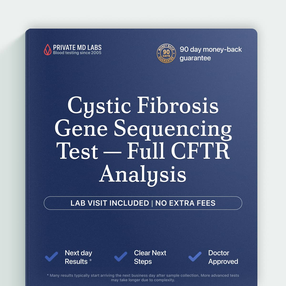 Genetic sequencing test for cystic fibrosis when standard variant screening is inconclusive