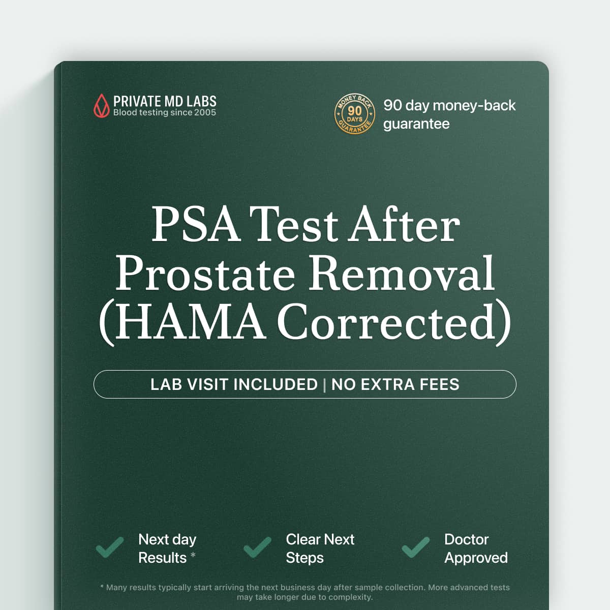 PSA test for men monitoring prostate cancer recurrence after prostatectomy surgery