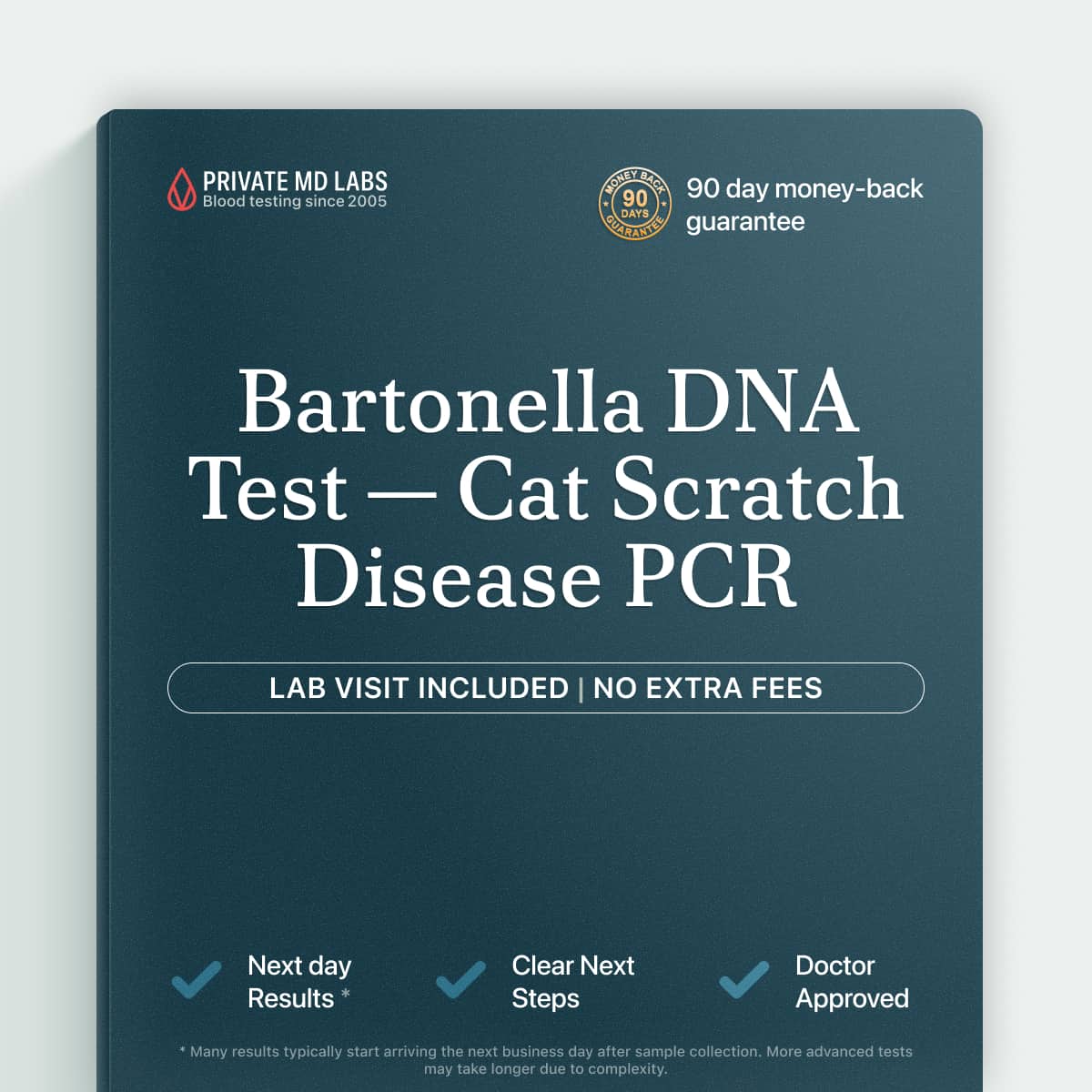 Bartonella DNA PCR test for diagnosing cat scratch disease and related infections
