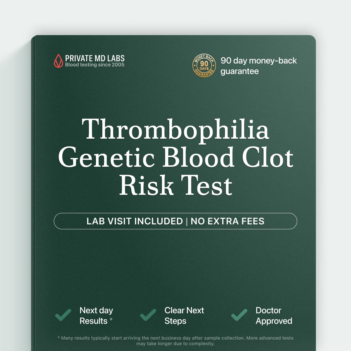 Genetic clotting test for individuals with family history of blood clots