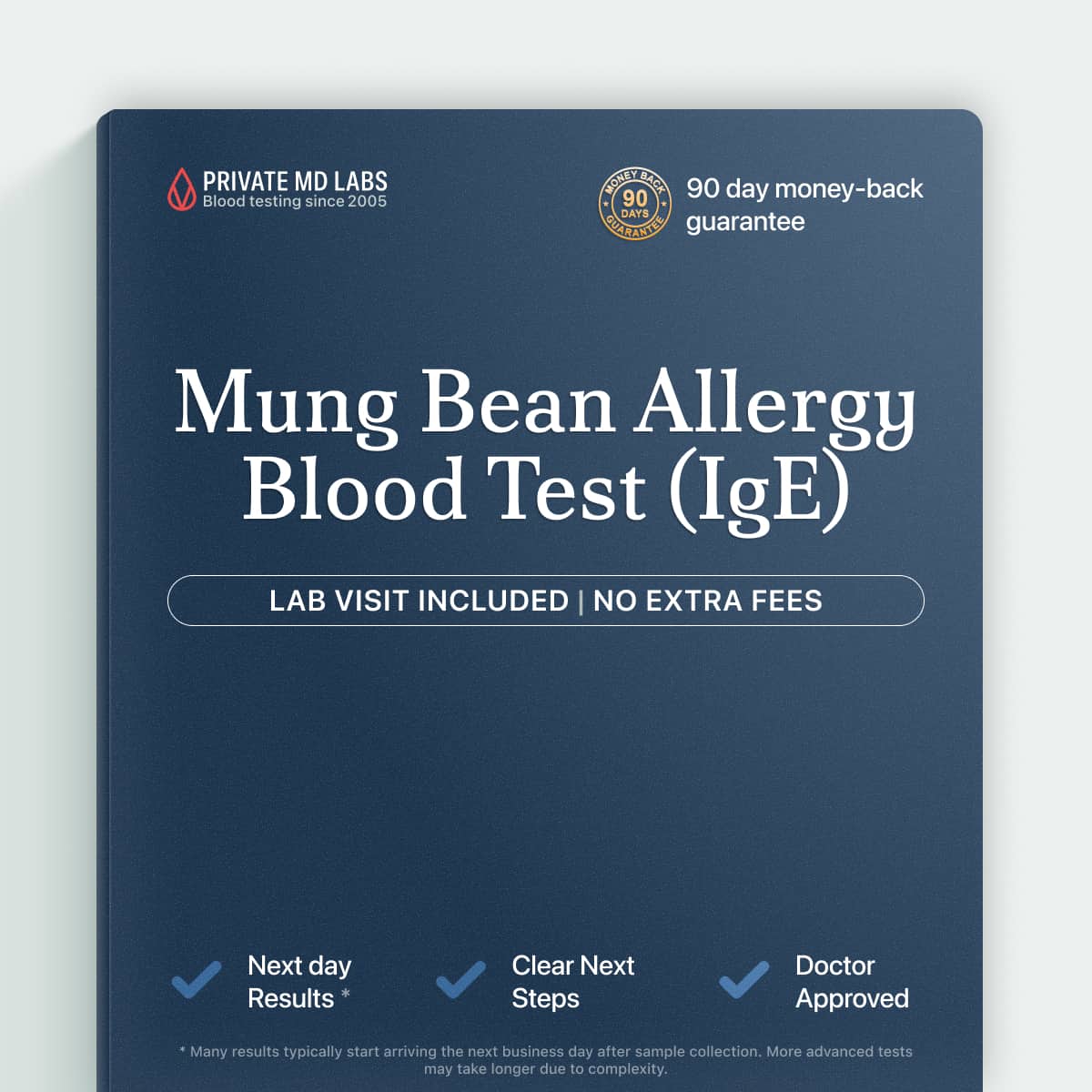 Mung bean IgE allergy test for people with food-related reactions or digestive symptoms
