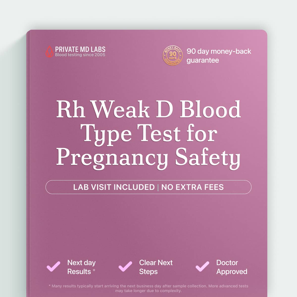 Rh blood type test for pregnancy planning and newborn health risk assessment