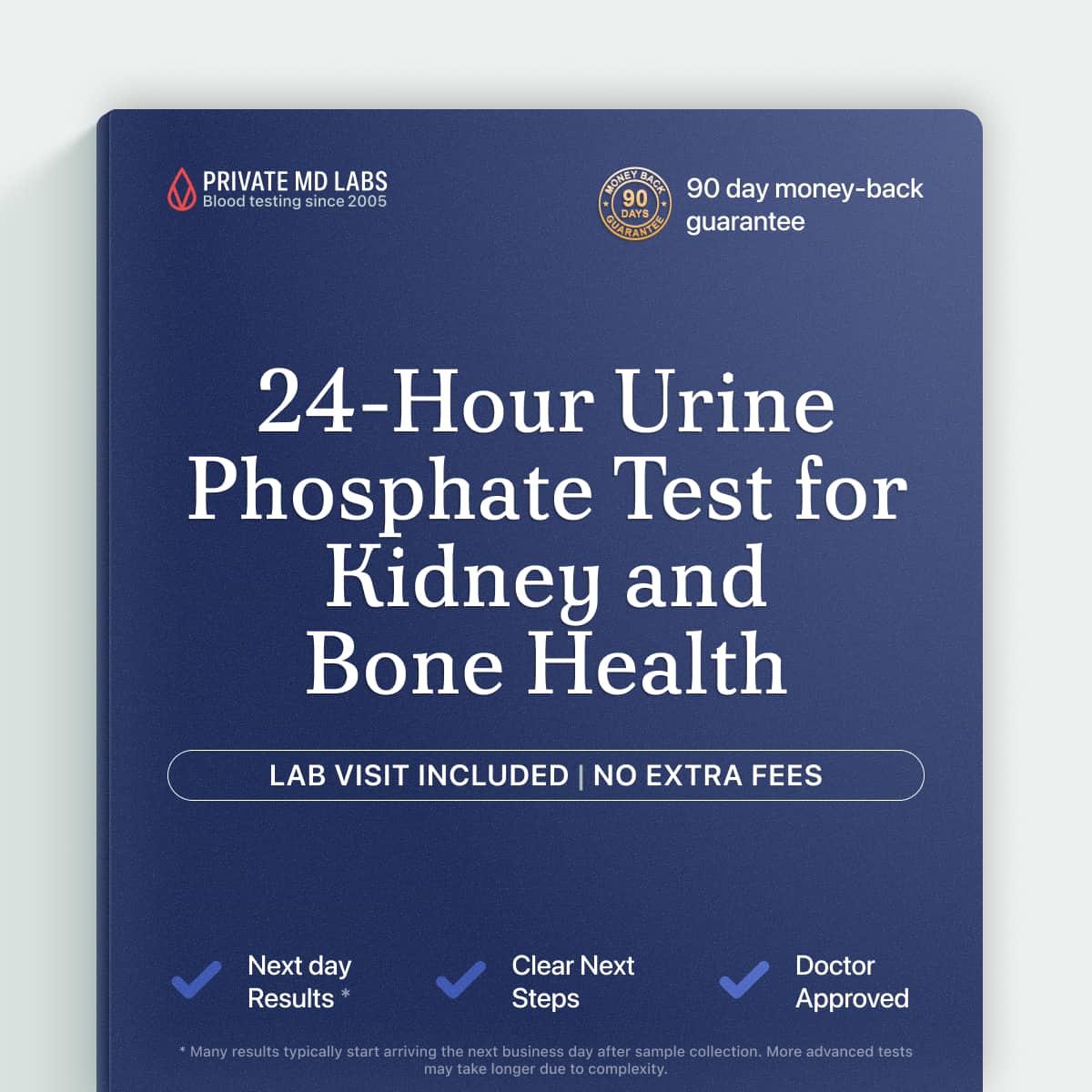 24-hour urine phosphate test for checking kidney function and dietary mineral balance