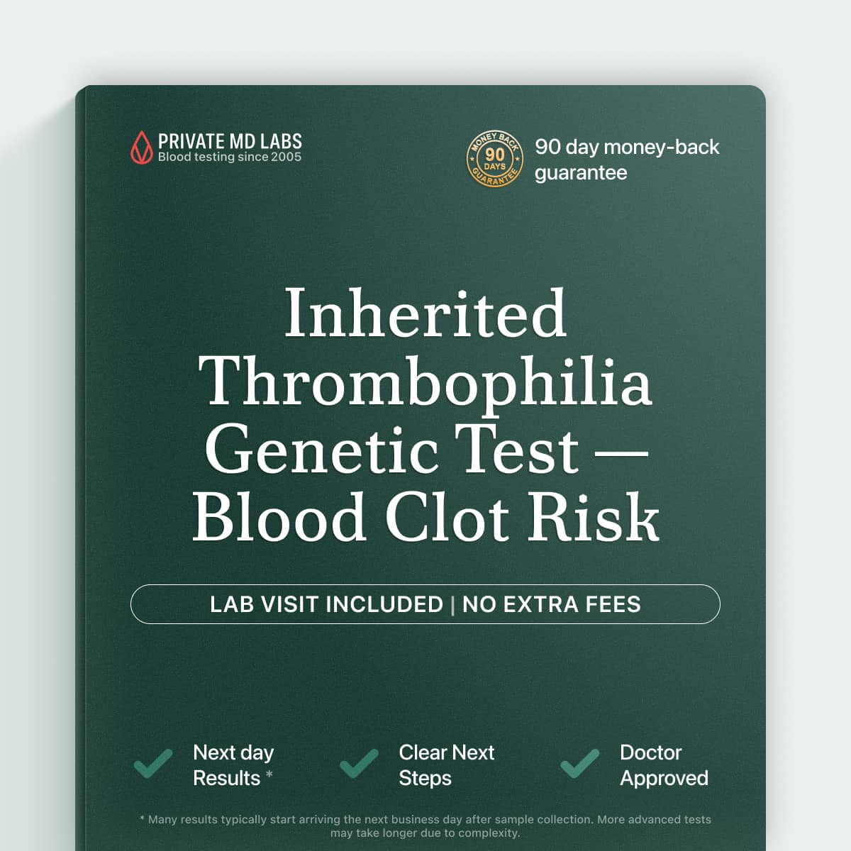 Genetic clotting test for people with family history of blood clots