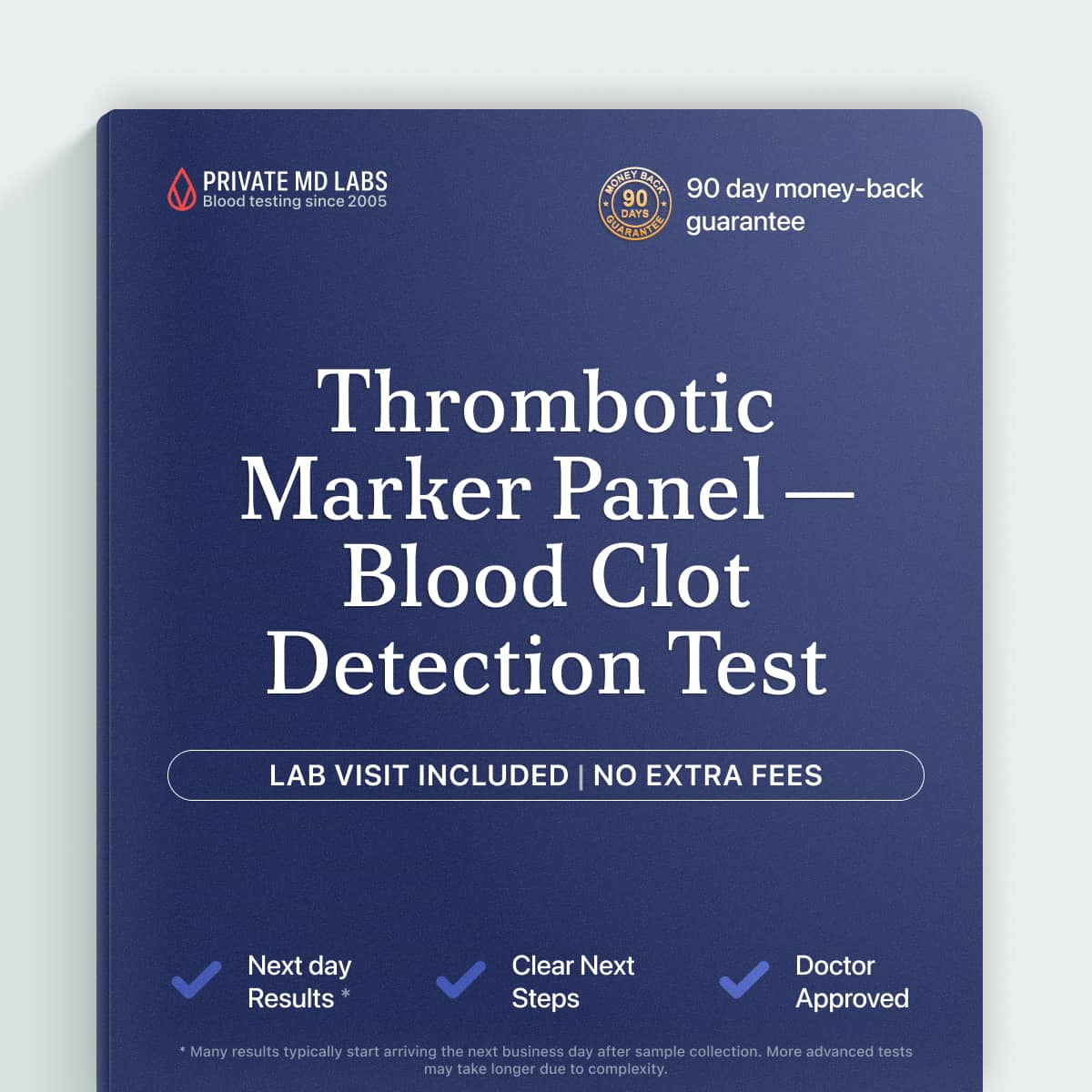Thrombotic marker panel for detecting hidden blood clot and cardiovascular risk