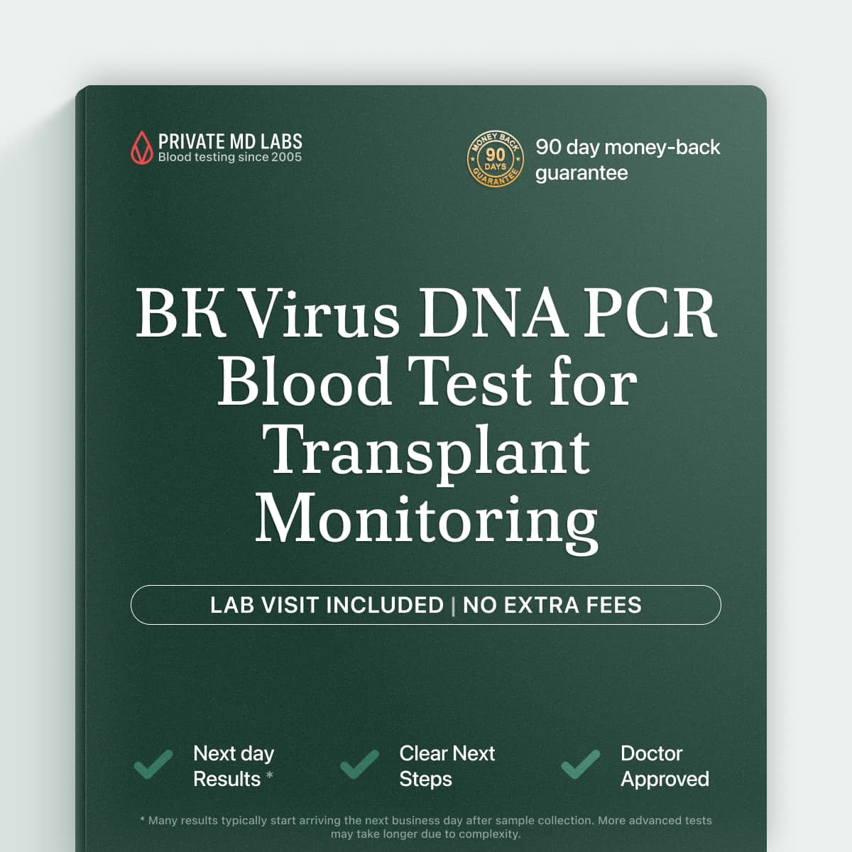 BK virus PCR test for transplant patients monitoring kidney graft rejection risk
