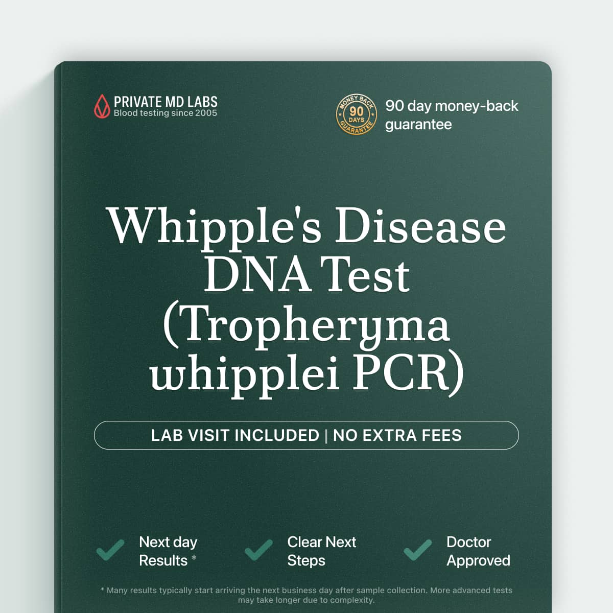 DNA test for Whipple's disease detection in patients with digestive symptoms