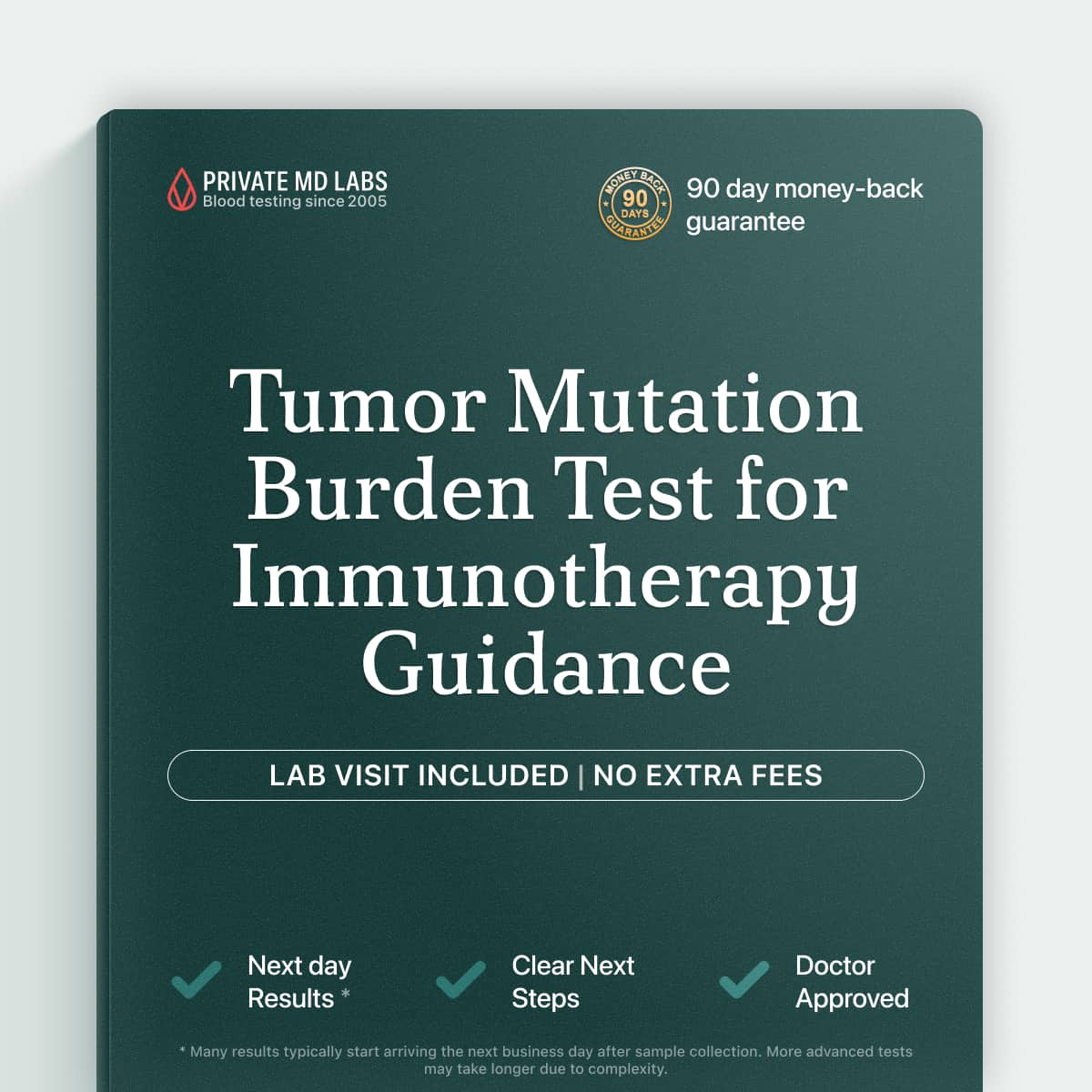 Tumor Mutation Burden test for cancer patients evaluating immunotherapy treatment options