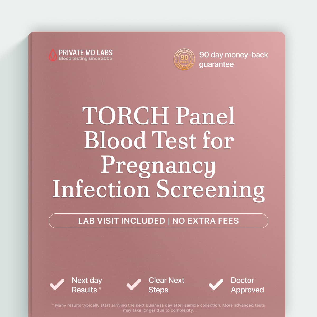 TORCH panel for pregnant women screening infections that can affect fetal health