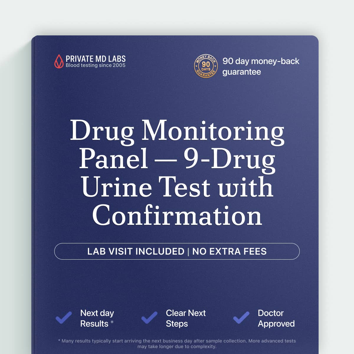 Drug monitoring urine panel for compliance and prescription medication tracking