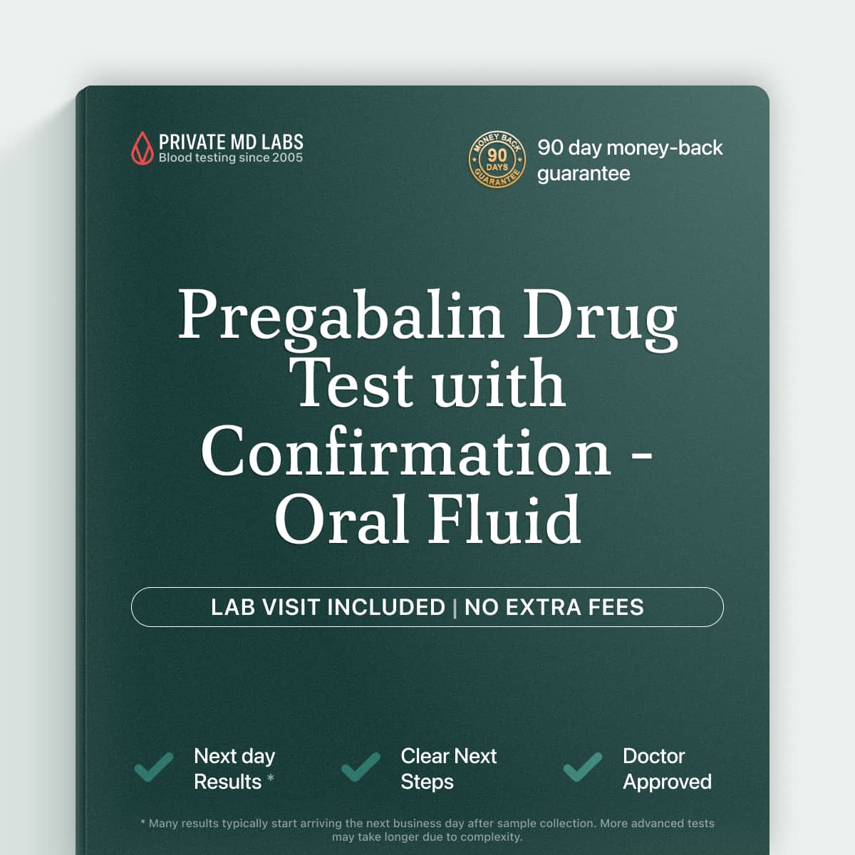 Oral fluid drug test kit for detecting pregabalin use with confirmation