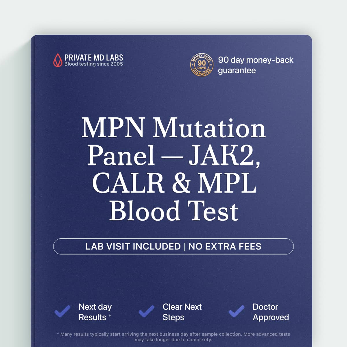 Genetic panel testing JAK2, CALR, MPL mutations for blood cancer risk