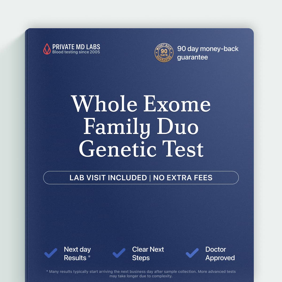 Whole exome family duo sequencing test for inherited and early-onset genetic disorders